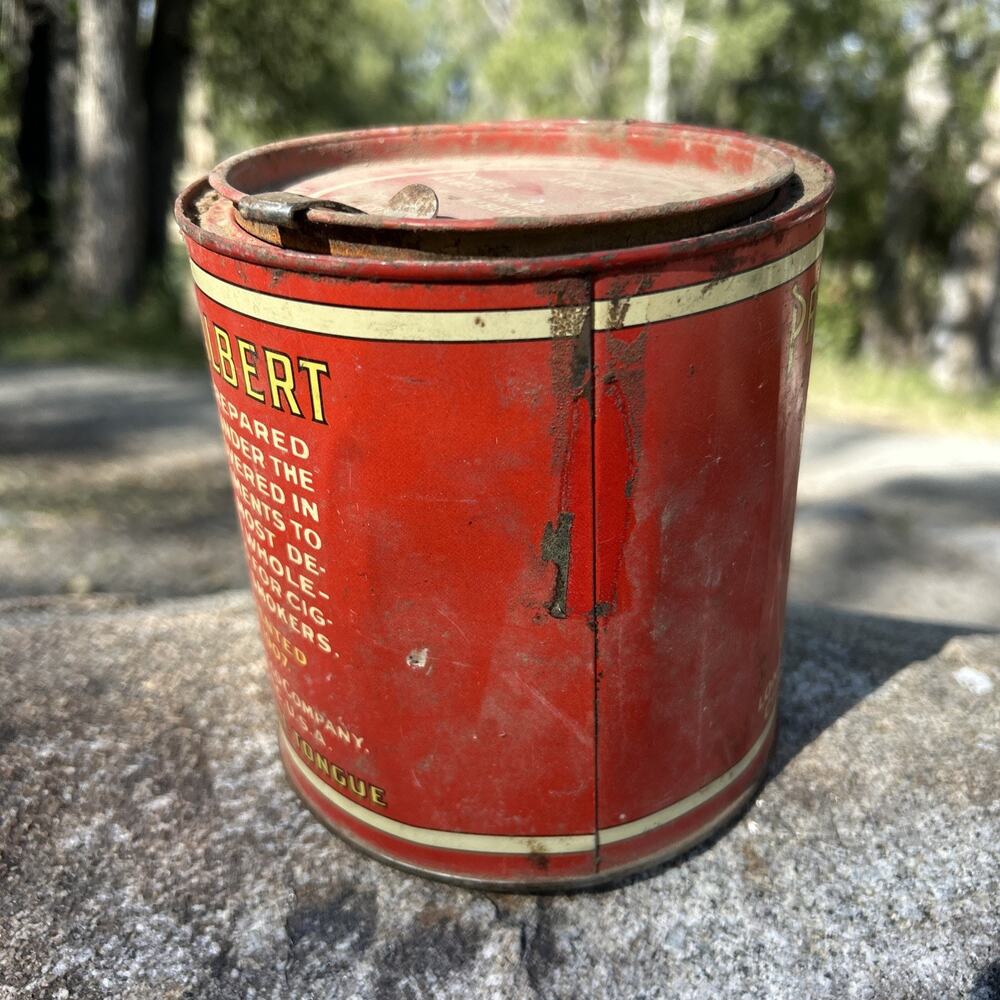 Vintage Prince Albert Vintage Crimp Cut Pipe & Cigarette Tobacco Tin Can Patina - Picture 5 of 6